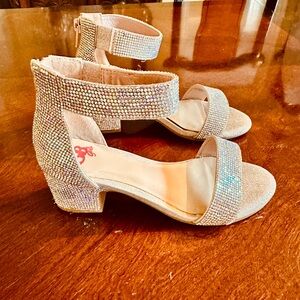 GB Girls Rhinestone Ankle Strap Dress Shoes